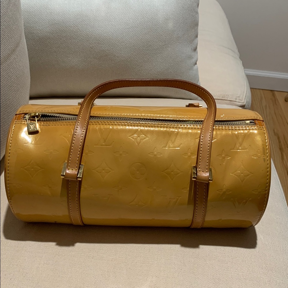 Louis Vuitton Vernis monogram Yellow Brown Bedford Bag